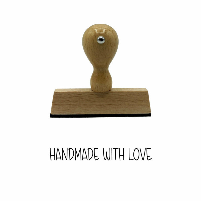 Stempel - HANDMADE WITH LOVE - Wurmis-Holzdeko