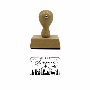 Stempel - Kleine Weihnachtskrippe - Wurmis-Holzdeko