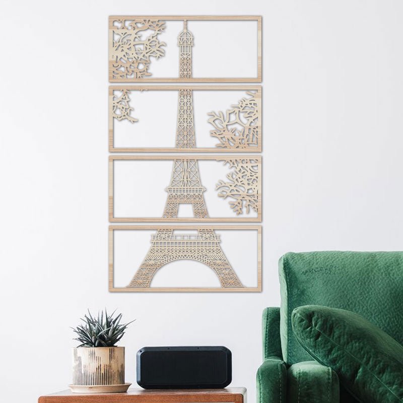 Wandbild Eiffelturm - Wurmis-Holzdeko
