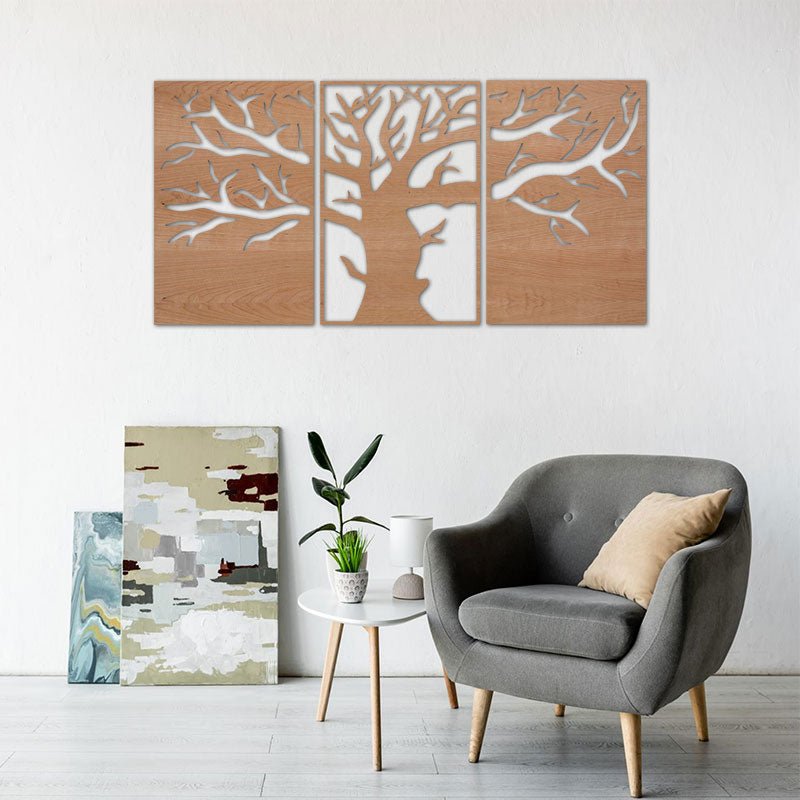 Wandbild Einsamer Baum - Wurmis-Holzdeko