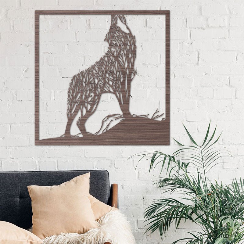 Wandbild Wolve - Wurmis-Holzdeko