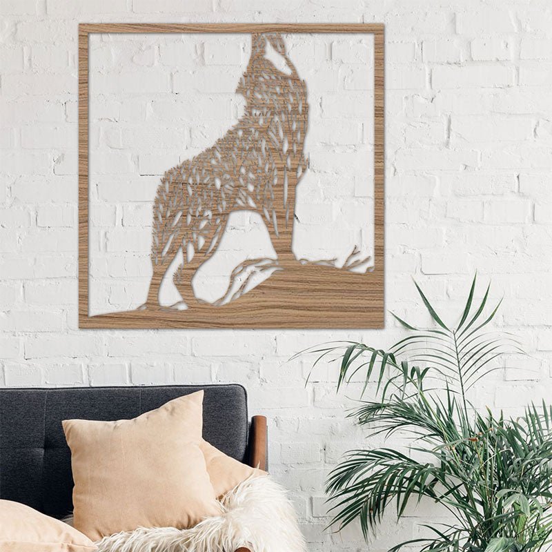 Wandbild Wolve - Wurmis-Holzdeko
