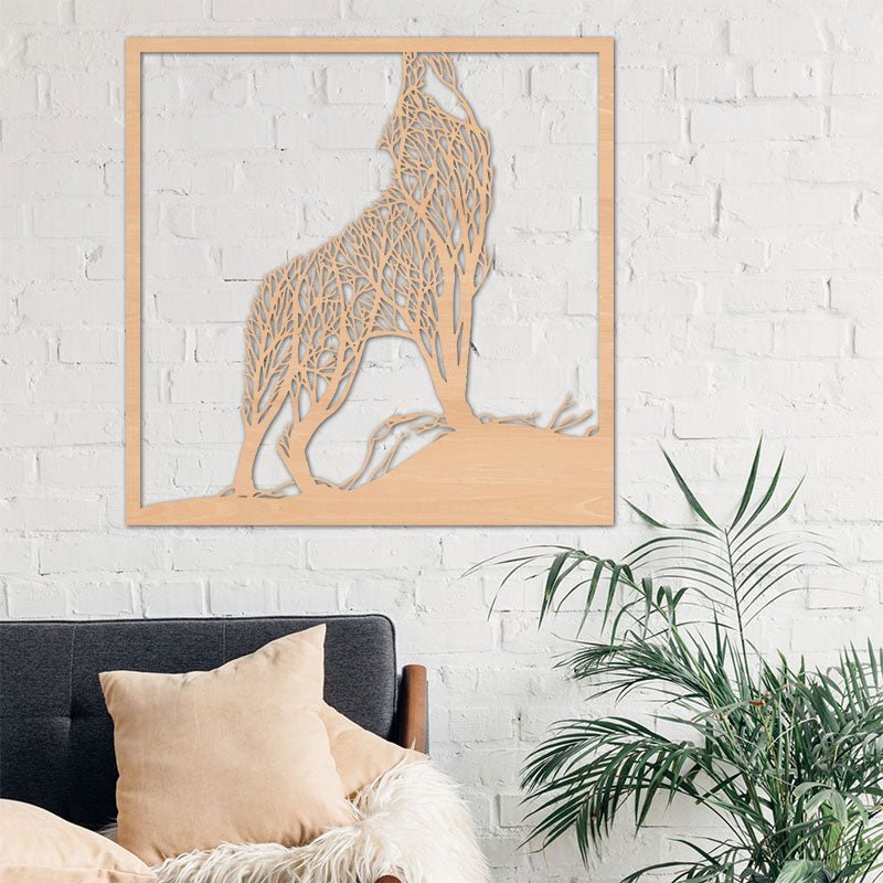 Wandbild Wolve - Wurmis-Holzdeko