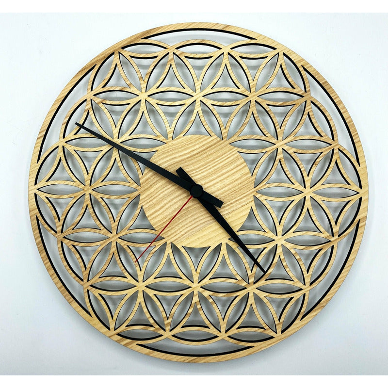 Wanduhr Blume des Lebens - Wurmis-Holzdeko